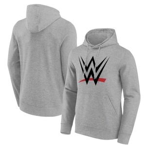 WWE Wrestling Logo Zuni Sportswear Hoodie Youth Large YL Gray Hooded Sweatshirt